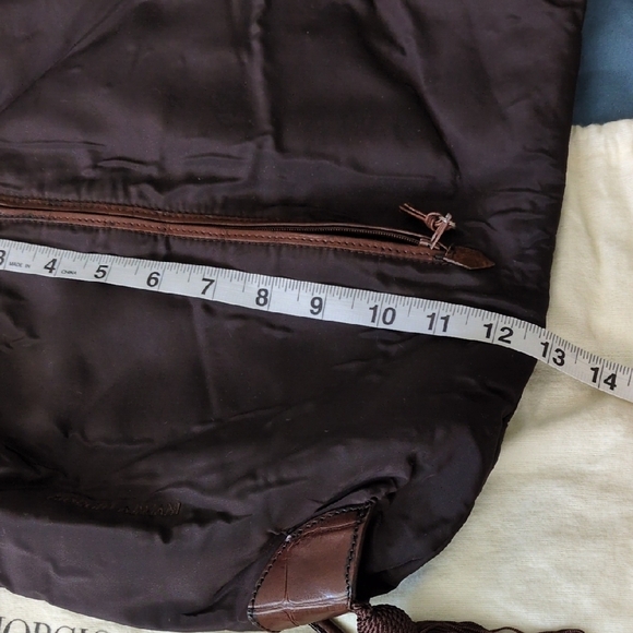 Giorgio Armani Brown Backpack with Structured Design - Picture 8 of 11